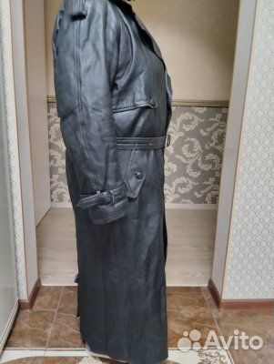Плащ кожаный мужской
