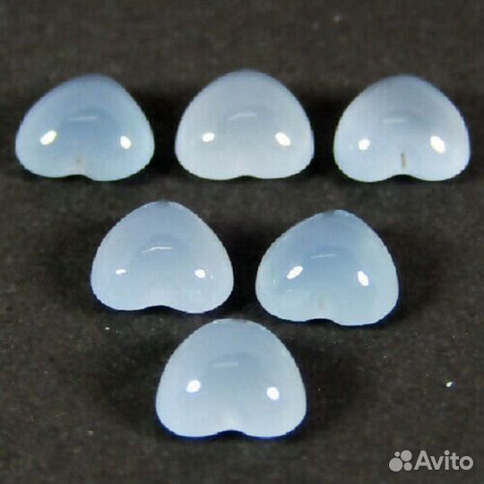 Аквамарин натуральный 3,03Ct 5х5мм 6шт Сердце