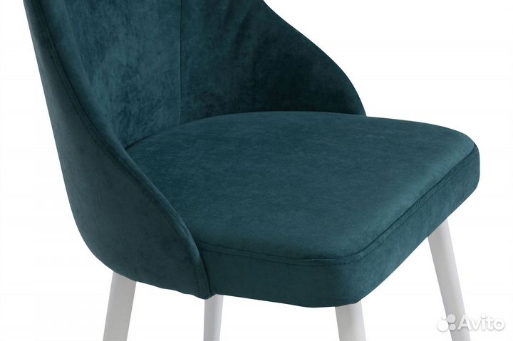 Стул амелия белый/тк. Десерт 10 морская волна