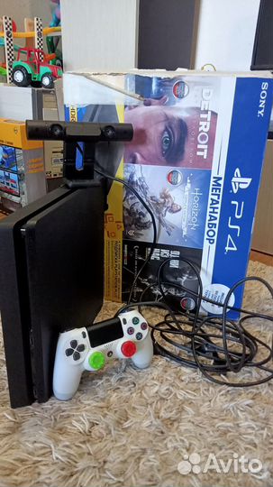 Sony PS4 slim 1tb + камера + диски
