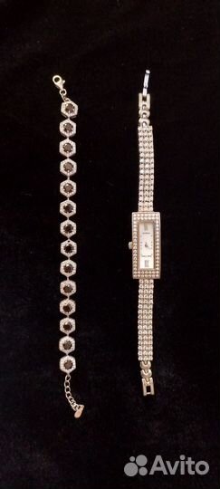 Серебряный браслет, серебряные часы