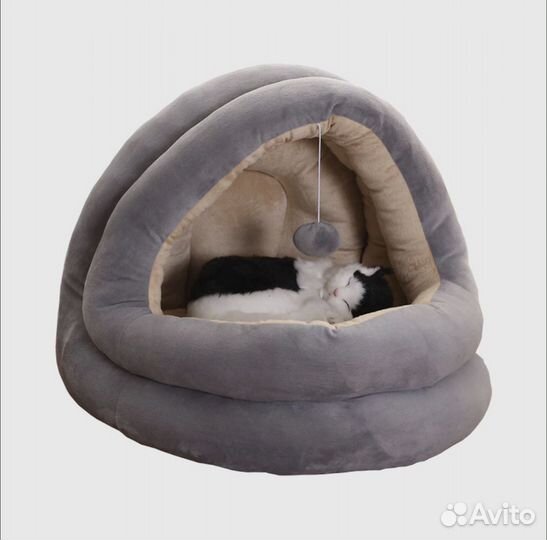 Лежанка-домик для маленьких собак и кошек