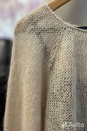 Свитер из мохера ручной вязки