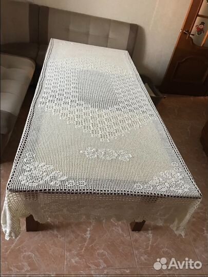 Винтажная скатерть крючком