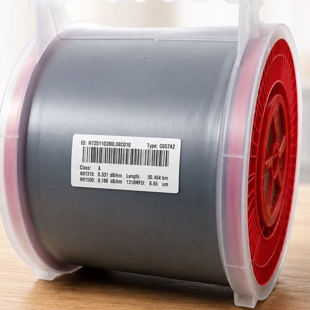 Волокно оптическое G657А2 242um (катушка 50,4км)