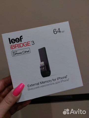 Флешка leef ibridge 3 на iPhone, iPad 64Г