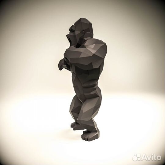 Полигональная фигура Кинг-Конг-развёртка в PDF