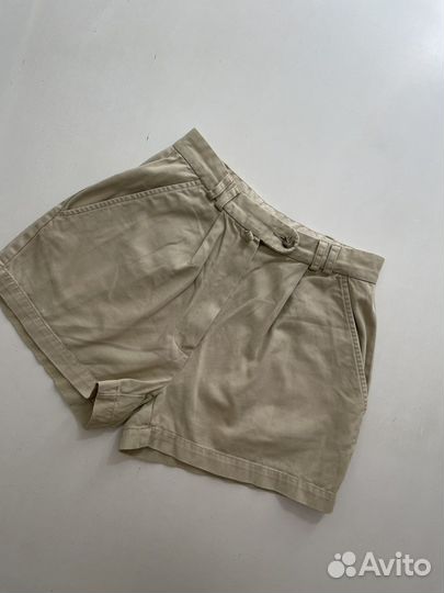 Шорты на высокой талии бежевые
