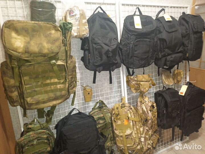 Рюкзаки, сумки, ремни туристические, тактические