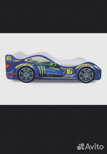 Детская кровать машина с матрасом