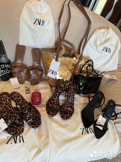 Леопардовые шлепки zara