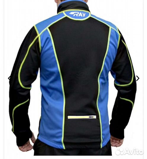 Мужская лыжная разминочная куртка Ray Star black-b