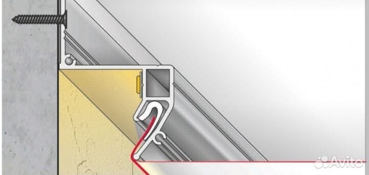 Профиль для парящего натяжного потолка