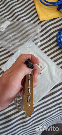 USB 2.0 х4 кабель 9pin к материнской плате