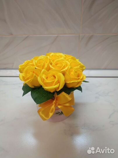 Букет цветов из мыльных роз