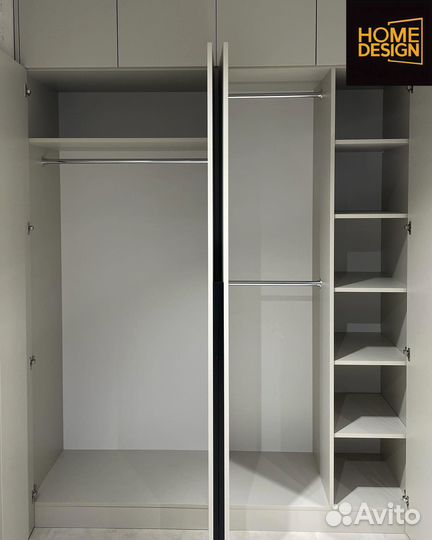 Шкаф распашной с фрезерованными фасадами