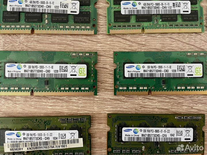 Оперативная память ddr3 для ноутбука 4gb и 2gb