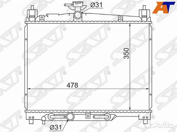 Радиатор toyota yaris