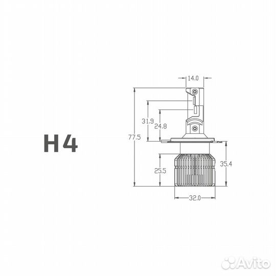 MTF Светодиодные лампы H4 / H19 retrofit 3500K