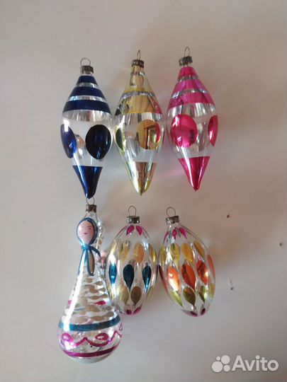 Елочные игрушки стекло СССР