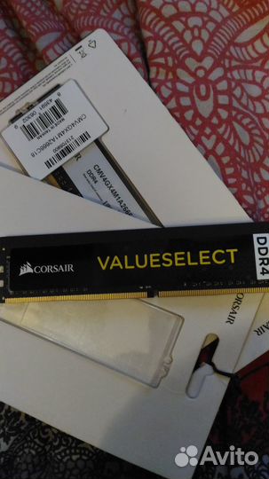 DDR4 Corsair valueselect 2х4Гб