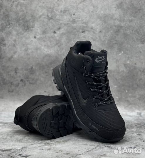 Кроссовки черные мужские зимние Nike высокие