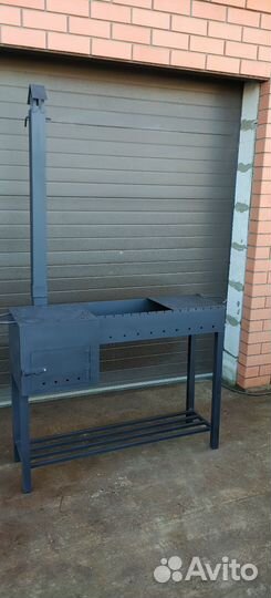 Мангал с печью под казан