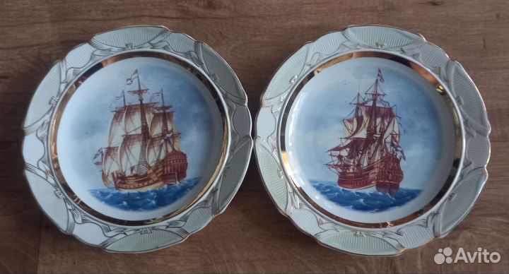 Сувенирная Настенная Тарелка Корабли/Парусники