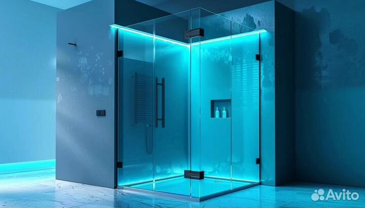 Стеклянные душевые перегородки