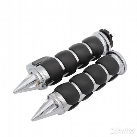 Грипсы ручки на руль мотоцикла 22мм хром