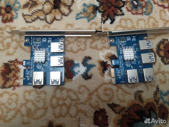 Разветвитель сплиттер PCI Express 1x на 4x PCI-E