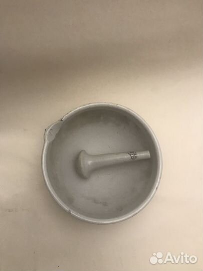 Ступка с пестиком лабораторная СССР