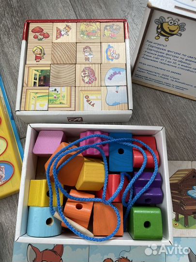 Деревянные пазлы сундучок
