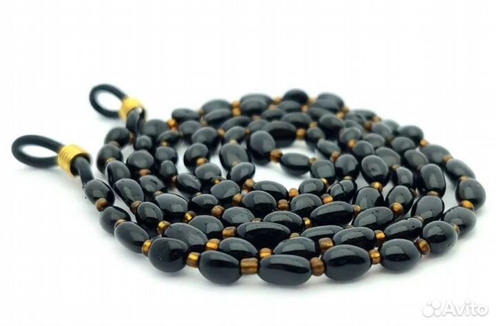 Цепочка для очков с янтарём, доставка по РФ