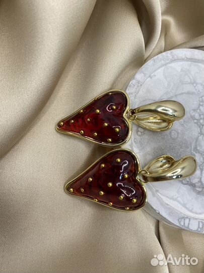 Серьги сердце