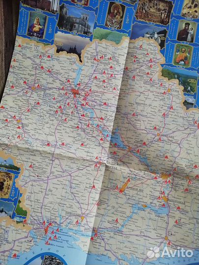 Карта путеводитель Монастыри Украины, Крым