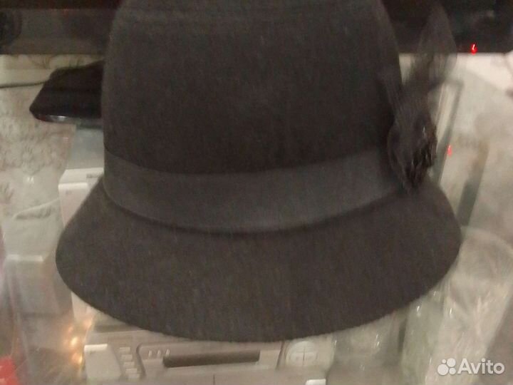 Шляпа фетровая женская черная