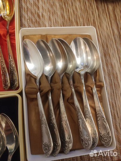 Ложки чайные и кофейные мельхиоровые СССР