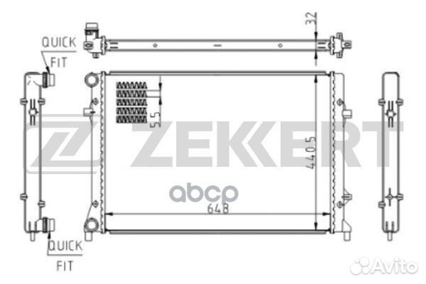 Радиатор охлаждения двигателя Audi A3 II 03- T