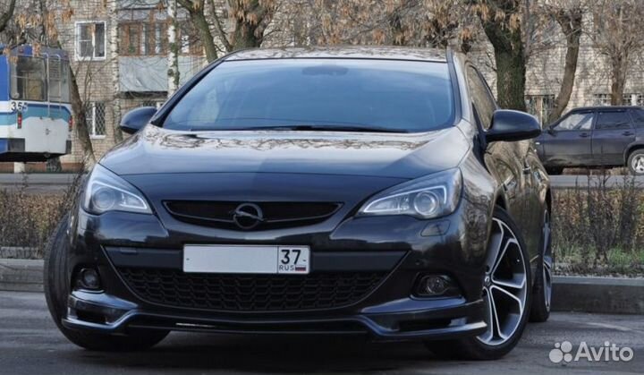 Накладка на передний бампер JMS opel astra J