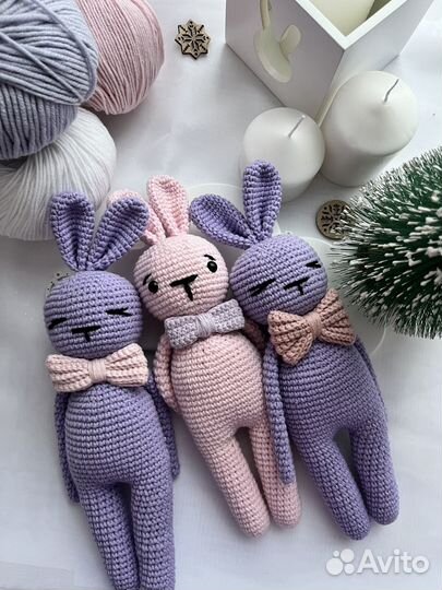 Игрушки амигуруми зайчики