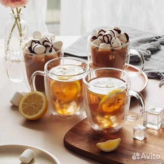 Стаканы из двойного термостекла