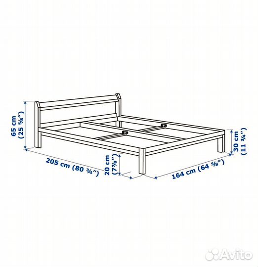 Кровать IKEA двуспальная 160х200