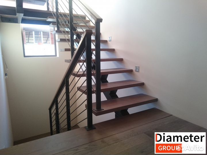 Монтаж консольной лестницы из бука