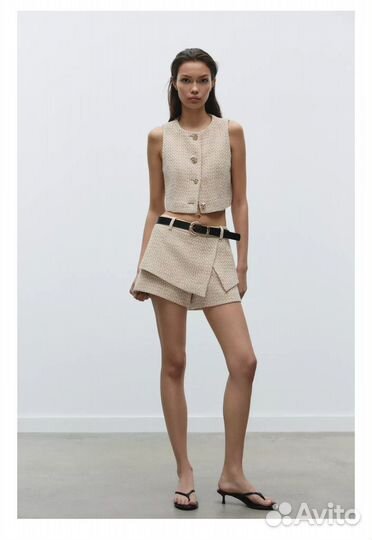 Костюм жилетка и шорты zara
