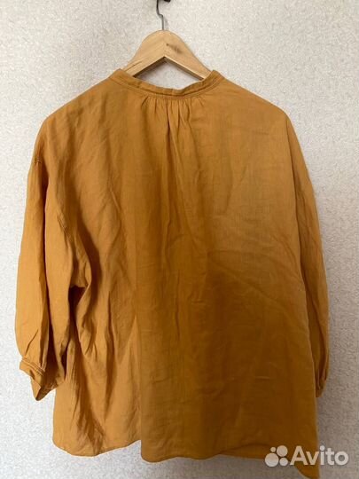 Льняная рубашка uniqlo