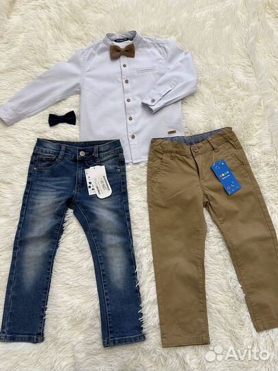 Рубашка с бабочкой, р.98-104