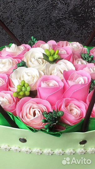 Букет из мыльных роз