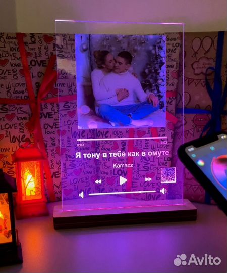 Красивый подарок на годовщину. Песня на стекле