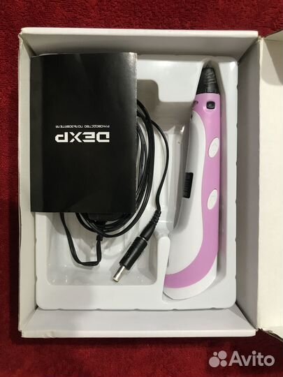 3D ручка dexped с цветными стержнями (нитями)